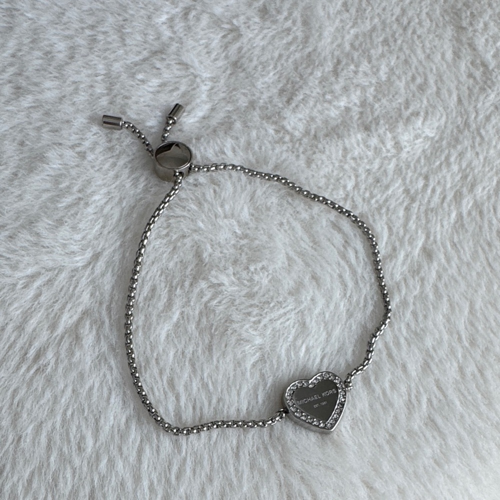 Michael Kors Silver Heart Bracelet